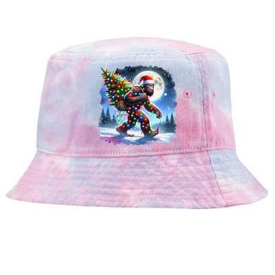 Bigfoot Christmas Holiday Sasquatch Xmas Tie-Dyed Bucket Hat