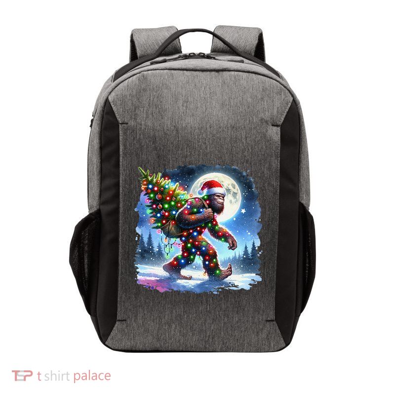Bigfoot Christmas Holiday Sasquatch Xmas Vector Backpack