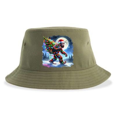 Bigfoot Christmas Holiday Sasquatch Xmas Sustainable Bucket Hat