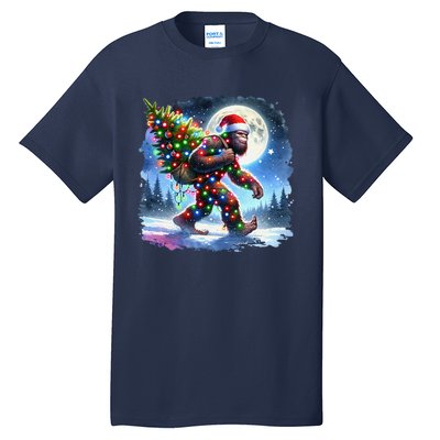 Bigfoot Christmas Holiday Sasquatch Xmas Tall T-Shirt