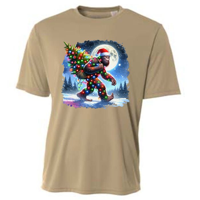 Bigfoot Christmas Holiday Sasquatch Xmas Cooling Performance Crew T-Shirt