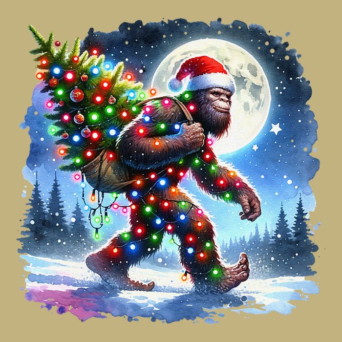 Bigfoot Christmas Holiday Sasquatch Xmas T-Shirt