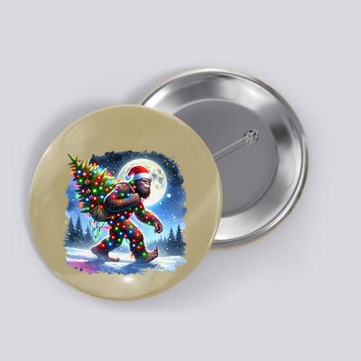 Bigfoot Christmas Holiday Sasquatch Xmas Button