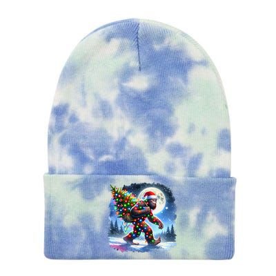 Bigfoot Christmas Holiday Sasquatch Xmas Tie Dye 12in Knit Beanie