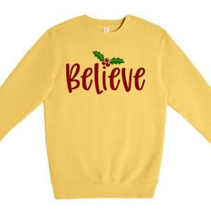 Believe Christmas Holiday Premium Crewneck Sweatshirt