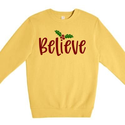 Believe Christmas Holiday Premium Crewneck Sweatshirt