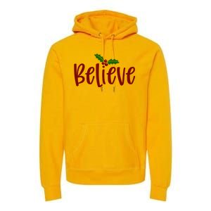 Believe Christmas Holiday Premium Hoodie