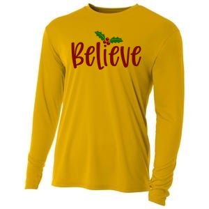 Believe Christmas Holiday Cooling Performance Long Sleeve Crew