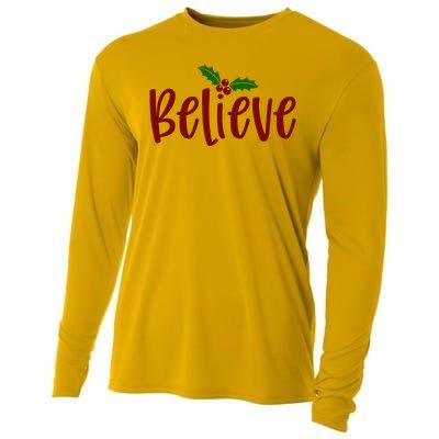 Believe Christmas Holiday Cooling Performance Long Sleeve Crew