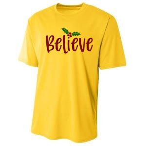 Believe Christmas Holiday Performance Sprint T-Shirt