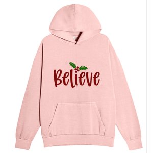 Believe Christmas Holiday Urban Pullover Hoodie