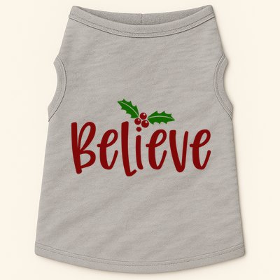 Believe Christmas Holiday Doggie Tank