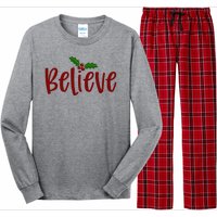 Believe Christmas Holiday Long Sleeve Pajama Set