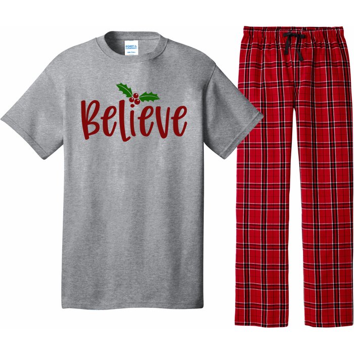 Believe Christmas Holiday Pajama Set