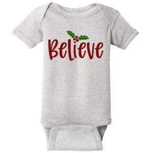 Believe Christmas Holiday Baby Bodysuit