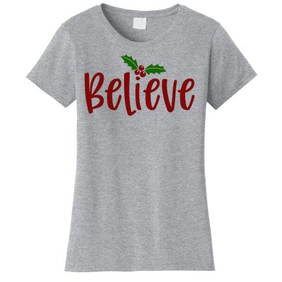 Believe Christmas Holiday Women's T-Shirt