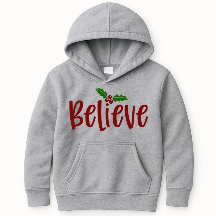Believe Christmas Holiday Kids Hoodie