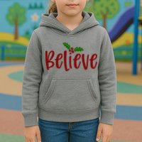 Believe Christmas Holiday Kids Hoodie