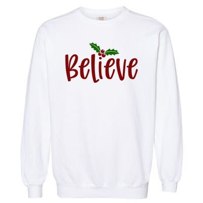 Believe Christmas Holiday Garment-Dyed Sweatshirt