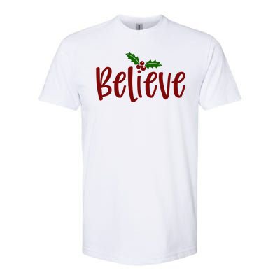 Believe Christmas Holiday Softstyle® CVC T-Shirt