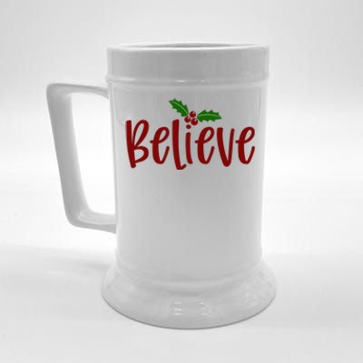 Believe Christmas Holiday Beer Stein