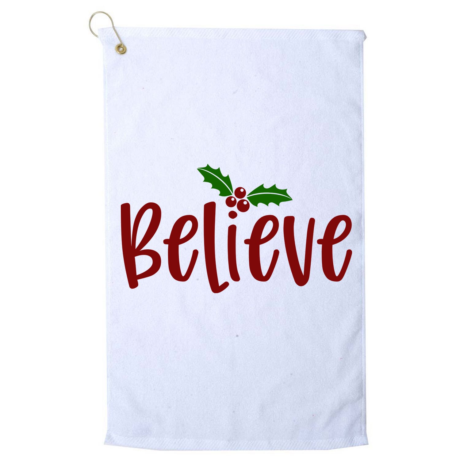 Believe Christmas Holiday Golf Towel