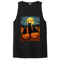 Black Cat Halloween Cat Lovers Starry Night Cat Van Gogh Cat PosiCharge Competitor Tank