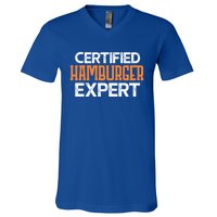 Burger Certified Hamburger Expert Cool Gift V-Neck T-Shirt