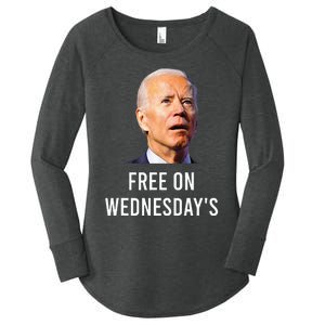 Biden Campaign Hawks ‘Free On Wednesdays’ Anti Trump Women's Perfect Tri Tunic Long Sleeve Shirt