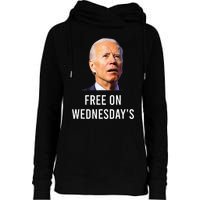 Biden Campaign Hawks ‘Free On Wednesdays’ Anti Trump Womens Funnel Neck Pullover Hood