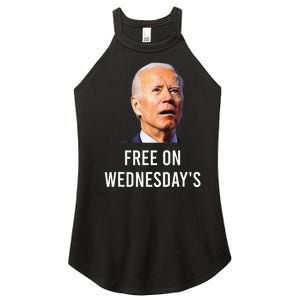 Biden Campaign Hawks ‘Free On Wednesdays’ Anti Trump Women's Perfect Tri Rocker Tank