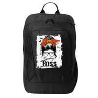 Boss Ceo Halloween Spooky Spider Messy Bun Hair Women City Backpack