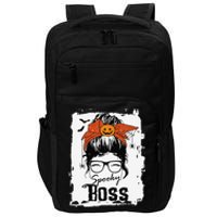 Boss Ceo Halloween Spooky Spider Messy Bun Hair Women Impact Tech Backpack