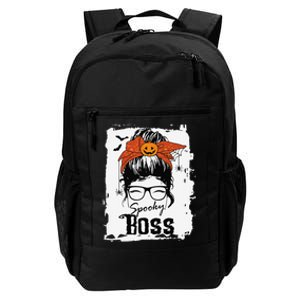 Boss Ceo Halloween Spooky Spider Messy Bun Hair Women Daily Commute Backpack