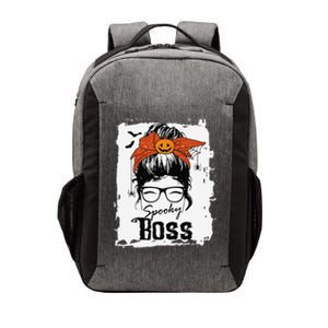 Boss Ceo Halloween Spooky Spider Messy Bun Hair Women Vector Backpack