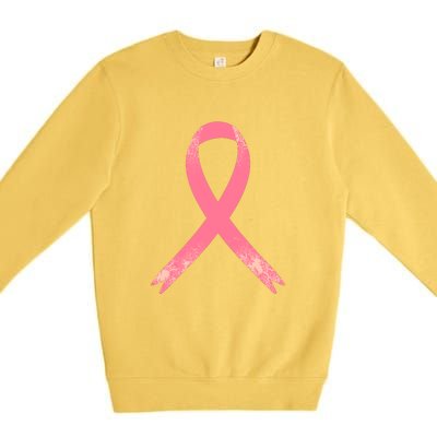 Breast Cancer Heartbeat Pulse Premium Crewneck Sweatshirt