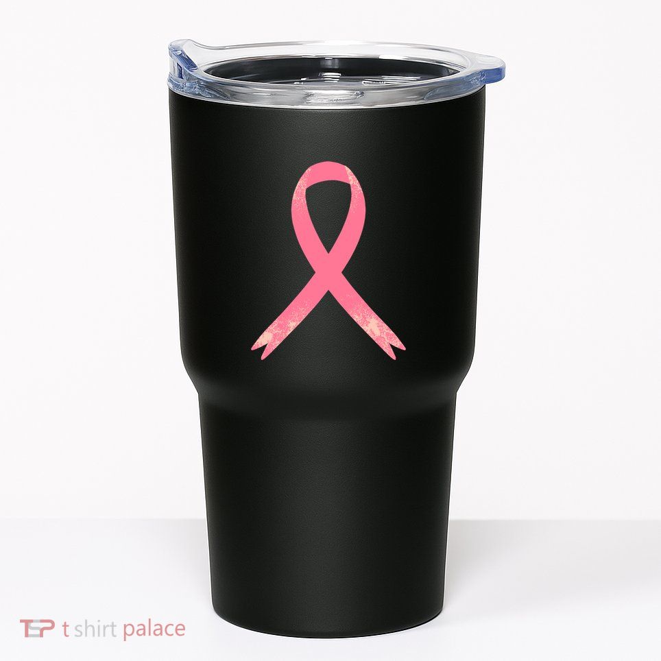 Breast Cancer Heartbeat Pulse Tumbler