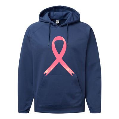 Breast Cancer Heartbeat Pulse Performance Fleece Hoodie