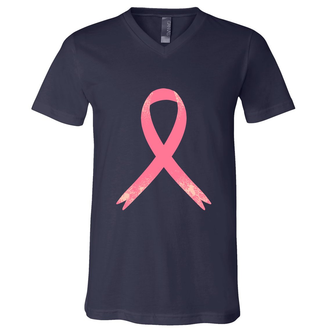 Breast Cancer Heartbeat Pulse V-Neck T-Shirt