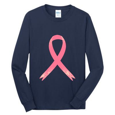 Breast Cancer Heartbeat Pulse Tall Long Sleeve T-Shirt