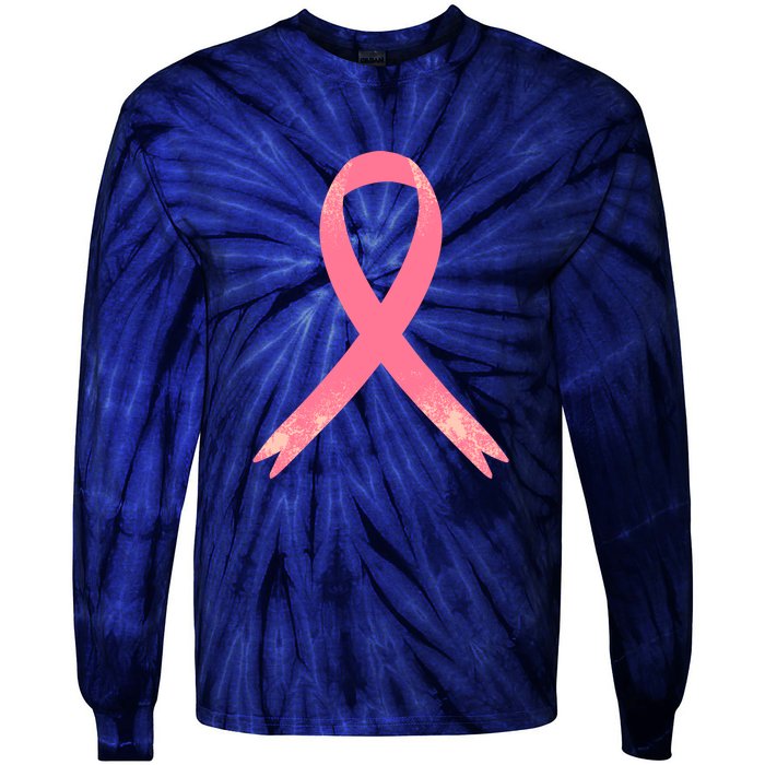 Breast Cancer Heartbeat Pulse Tie-Dye Long Sleeve Shirt