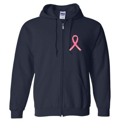 Breast Cancer Heartbeat Pulse Full Zip Hoodie