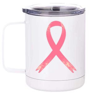 Breast Cancer Heartbeat Pulse 12 oz Stainless Steel Tumbler Cup