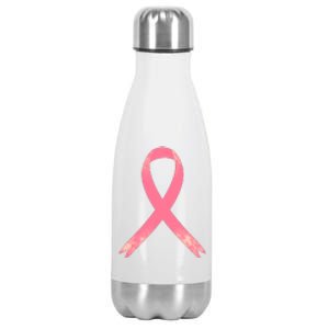 Breast Cancer Heartbeat Pulse Stainless Steel Insulated Water Bottle