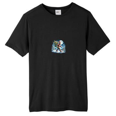 Bigfoot Christmas Holiday Sasquatch Xmas Tall Fusion ChromaSoft Performance T-Shirt