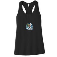 Bigfoot Christmas Holiday Sasquatch Xmas Women's Racerback Tank