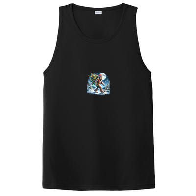 Bigfoot Christmas Holiday Sasquatch Xmas PosiCharge Competitor Tank