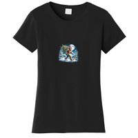 Bigfoot Christmas Holiday Sasquatch Xmas Women's T-Shirt