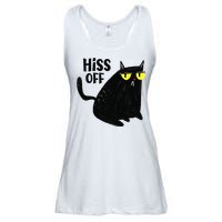 Black Cat Hiss Off For  Meow Cat Gifts Ladies Essential Flowy Tank