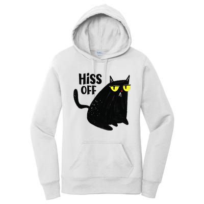 Black Cat Hiss Off For  Meow Cat Gifts Women's Pullover Hoodie